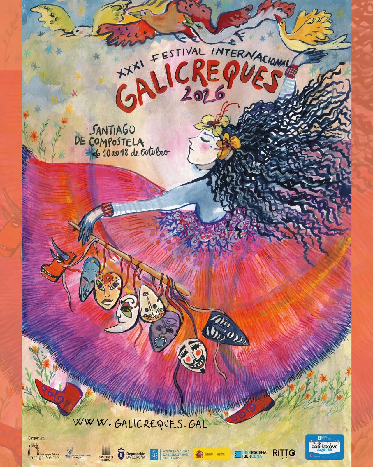 Cartel do XXXI Festival Internacional de Títeres Galicreques 2026